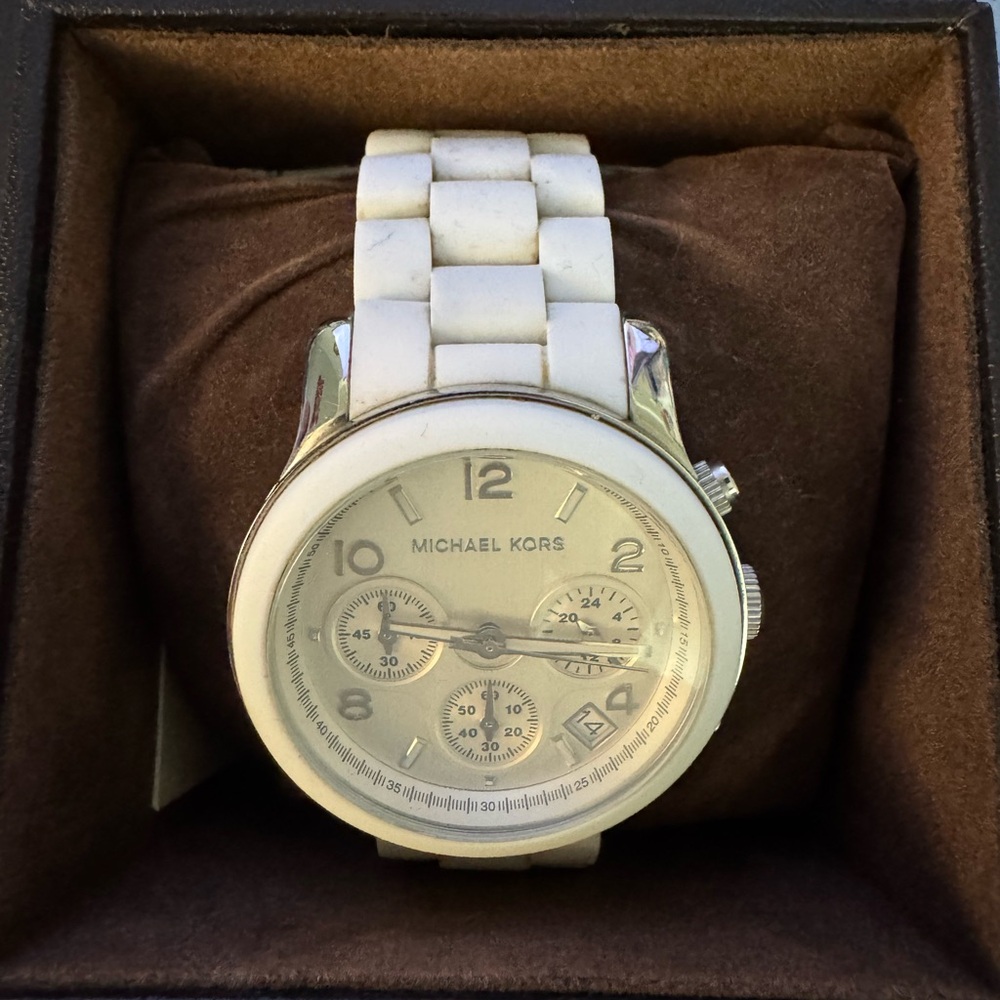 Michael Kors White Chronograph Watch